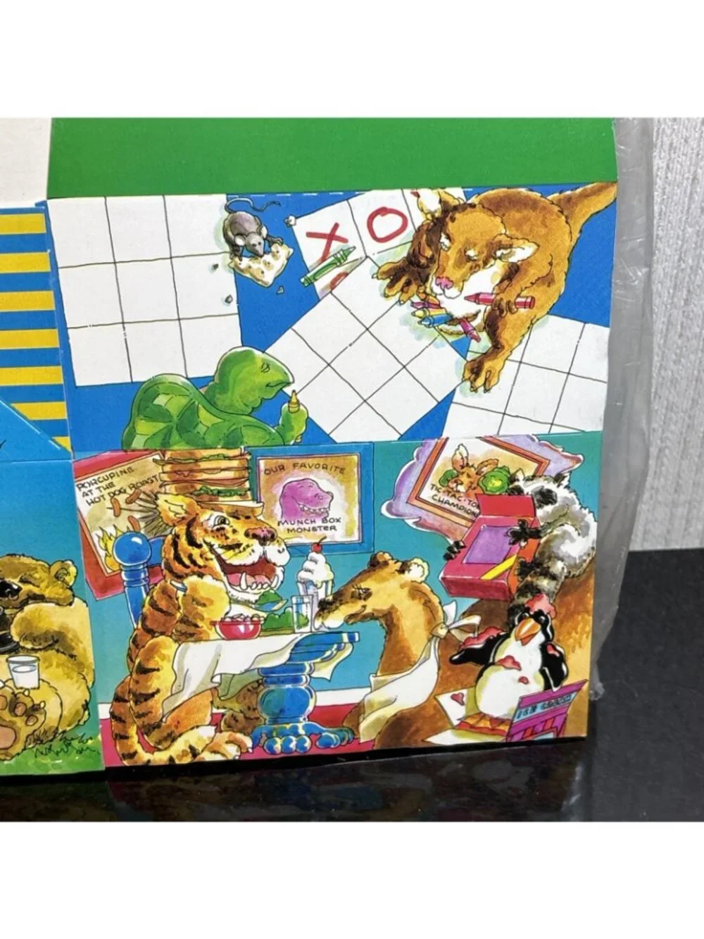 Vintage Kids Food Lunch Box Birthday Party Loot Bag Reusable Paper Carry Boxes